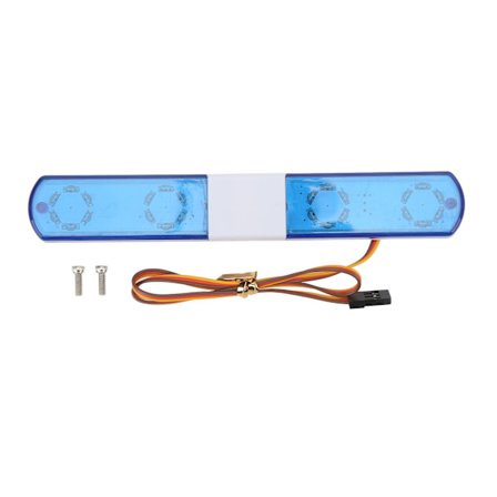 RC Politi Lys Ultra Klar LED Flash Lys 145x22x12mm Til 1:8 1:10 RC Model Bil Blå