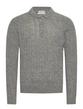 Lindbergh | Lambswool L/S Button Polo | L