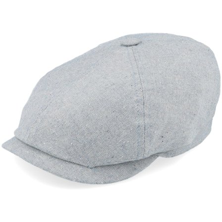 Stetson - Grijs flatcap Cap - 6-panel Cap Cotton Sustainable Light Blue Flat Cap @ Hatstore