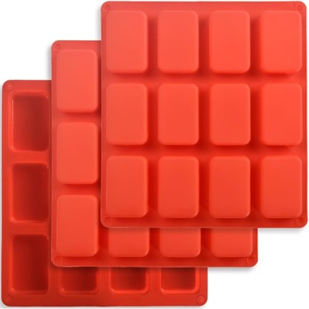 Mini silikon brødform, non-stick mini brødform, 12 hull silikon brød bakeform for mini brødstykker, 3 pakning