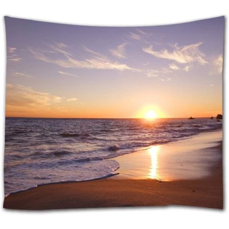 Strandväggbonad, soluppgångstygväggbonader för sovrum sovsal, 150*200cm