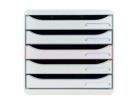 EXACOMPTA Blankettbox Bigbox Autentik 4 lådor vit - Lyreco - Kontorsmaterial - Till skrivbordet - Blankettfack och Boxar