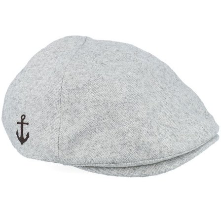Jack Anchor - Grå flatcap Keps - Anchor Patch Light Grey Ivy Flat Cap @ Hatstore