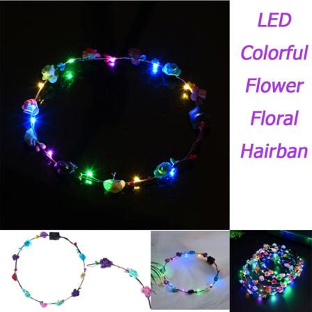 2 stk Luminous Led Blomster Hodebånd