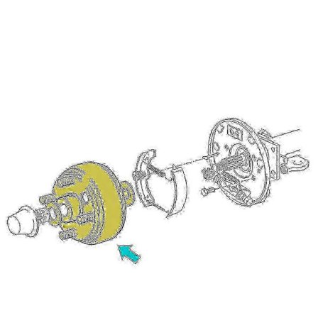 Bromstrumma för golfbil för EZGO PDS elbil 1982 och senare