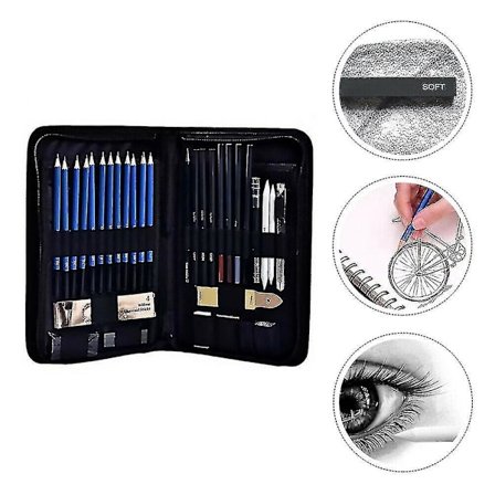 40 stk. Kunstmalingssæt Tegne Skitseblyant Sæt Skole