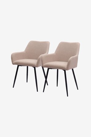 Homeroom Collection - Vidar 2-pakning spisestol - Natur - Stoler - Fra Homeroom