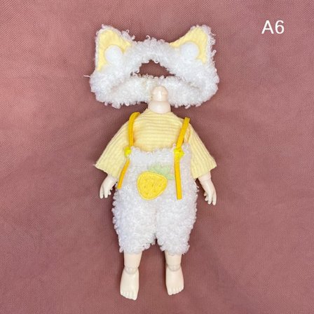 1 sæt tøj til 16-17 cm dukkemodedragt 1/12 eller 1/8 dukke Dr.