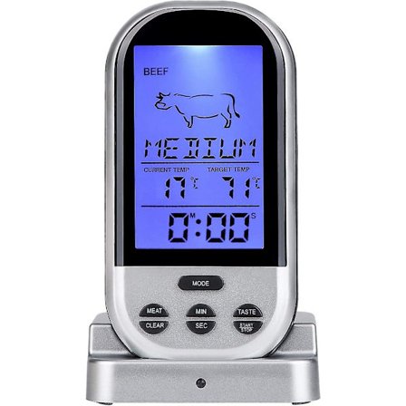 2024 Trådløst Kødmåler, Fjernbetjent Kødmåler Digital Madtermometer Til Madlavning, BbqBY