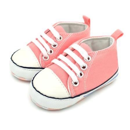Baby Toddler Canvas Sneakers Spädbarn Lace Up Flats Skor Barn