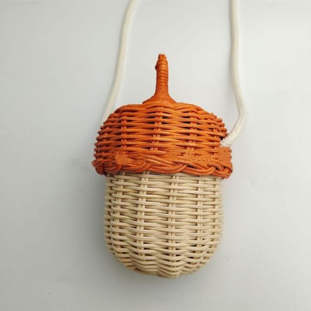 Pinecone Crossbody håndtaske Pinecone Rattan taske ORANGE