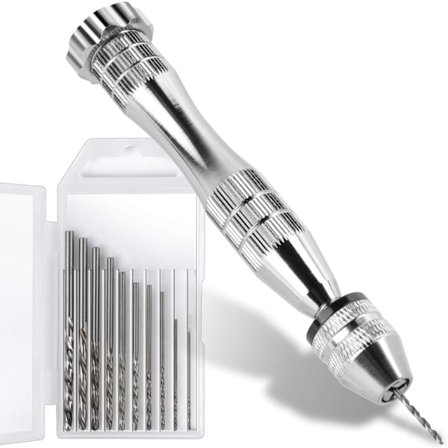 Pin Vise for Resin Casting Molds, Hånddrill i Stål, Resin Drill