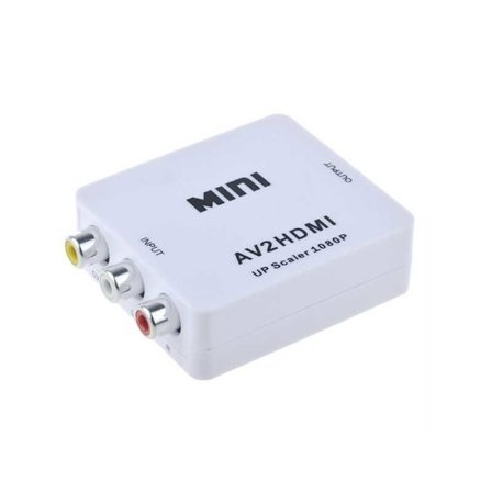 AV TILL 1080p HDMI Adapter - (3x RCA) NTSC / PAL Kompatibel