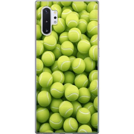 Kompatibel Mobilcover til Samsung Samsung Galaxy Note10+ Mønster af grønne tennisbolde i høj detalje, sporty motiv med gentagende tekstur og stærk