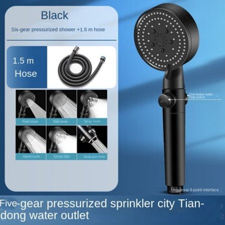 Højtryksbrusehoved Brusehoveder Slange STYLE 1-SORT SLANGE