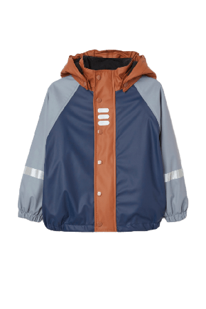 RIKIKI Fleecefodrad regnjacka WEST Ytterplagg Blå 86