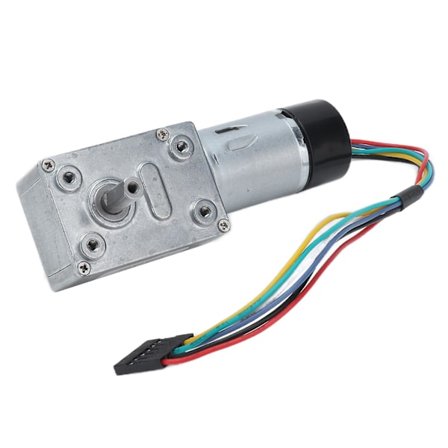 DC 24V JGY-370 Snekkegear Motor med Encoder, Biaxial 14mm Udgangsaksel