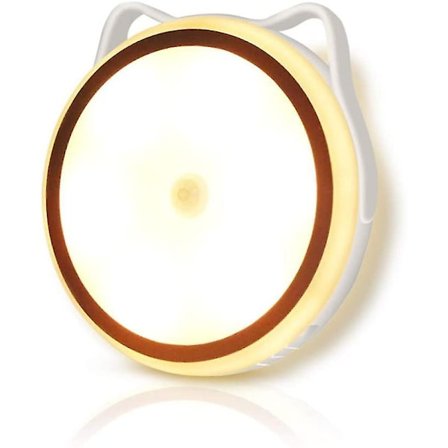 LED-nattelys for barn med bevegelsessensor og lyssensor, USB-oppladbart, selvklebende vegglampe for barnerom, stue, bad, gang