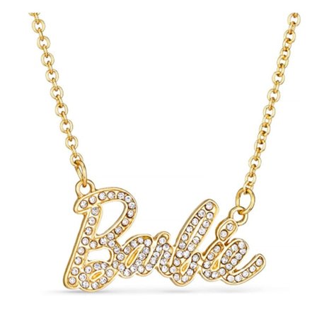 Barbie Crystal Script Logo Halskjede xixl Gull