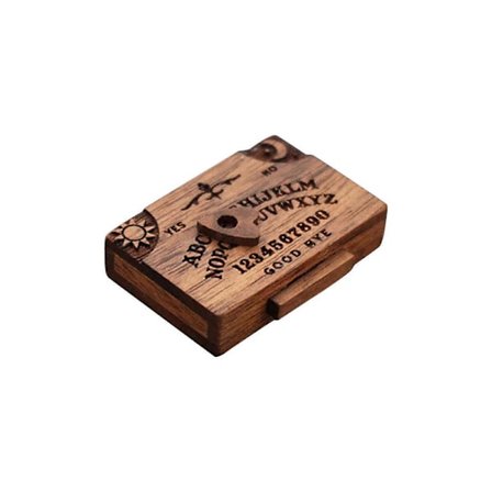 XJ-Miniature Spirit Board med Skuffe Ouija Board Boligindretning Ouija Board Dekorationer Miniature Spirit Board Mini Ouija Board Halloween 