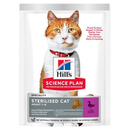 Hills Science Plan - Hills SP Feline YoungAd Sterilised with Duck 7 kg - Katt - Kattefôr & kattemat - Tørrfôr for katt - ZOO.no