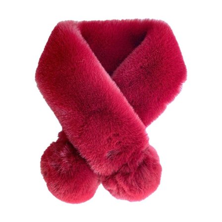 Fleece Skjerf for Gutter og Jenter, Varmt Vinterskjerf for Barn, Rød