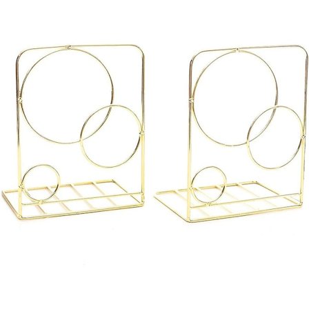 2 kappaleen pyöreä metalli kirjatuki kultainen luova muotoilu kirjan rauta taide rautalanka