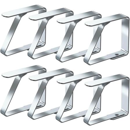 Bordsduksklämmor 8-pack Rostfritt Stål Bordsduk Klämmor Bordsdukshållare (4cm X 8-pack)