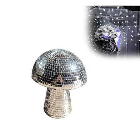 Sopp Disco Ball Speilball for Bryllupsfest Rom Bar Dekorasjon (11*8*8cm)
