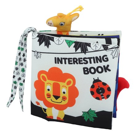Vauvan Kangaskirja Pehmeä Pureskeltava 3D Varhaiskasvatuksellinen Aktiviteetti Rypistys Rattle Kirja Tyyppi B