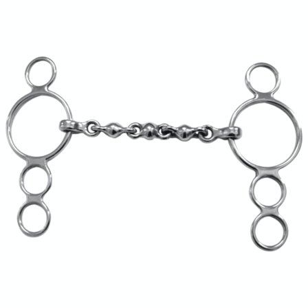 Shires Waterford Häst 3 Ring Gag Bit 5.5in Silver