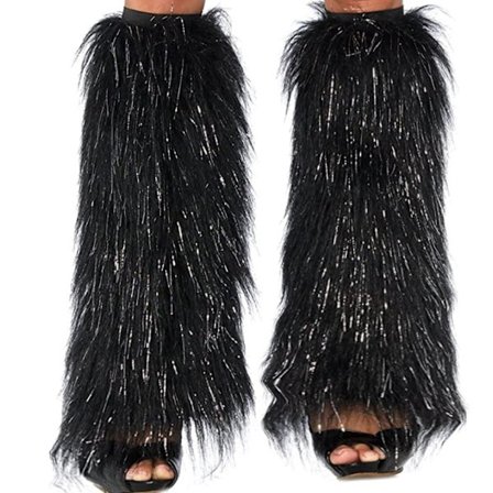 Faux Fur Boot Decor Winter Elastiska Skor Cover