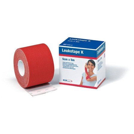 Leukotape K Taping Benda Adesiva 5x500cm Rosso 1 Rotolo