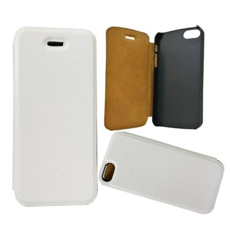 Iphone 5/5s/se - Toppkvalité Eco-läder Modernt Slim Fodral - Vit Vit