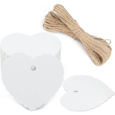 100 Kraftpapperslappar, Presentlappar, Bagagetaggar - Blanka Taggar för Dig