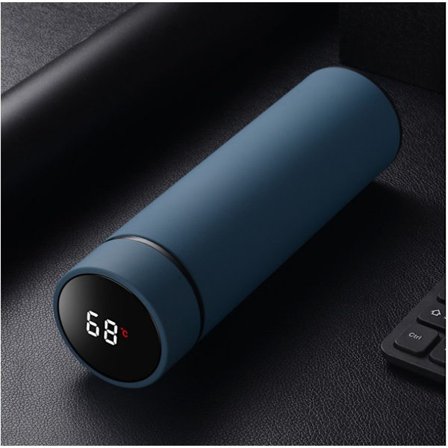 ING Termokande, 500 ml Vandflaske, Vakuumisoleret Kop, 304 Rustfrit Stål, LED Touchscreen Temperaturdisplay, Smart Kop, Forseglet Flaske