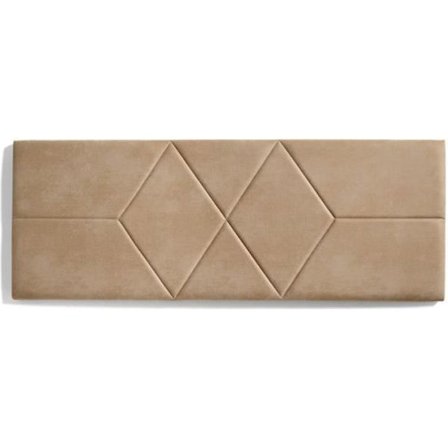 Sänggavel 160 Två diamanter i fläckbeständigt tyg 162 x 57 x 5 cm Skumstoppning och ryggförstärkning Ljus kamelfärg. ECCOX