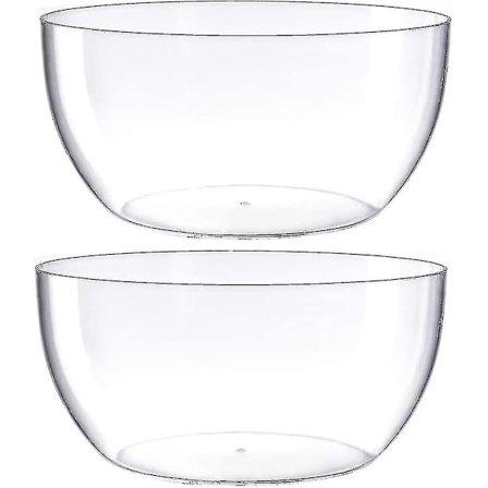 Stor Salatskål, Rund Form I Premium Akryl Brudsikker Klar, (Farve: Medium)