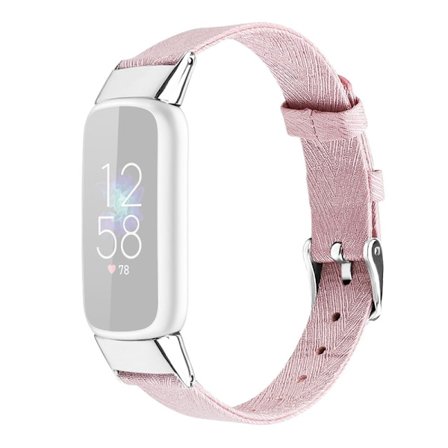 Fitbit Luxe klockarmband i canvas - Ljusrosa / Storlek: S