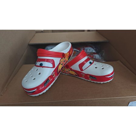 Crocs Lightning McQueen - Lightning McQueen Ulkoilma-Tossut Nauhakiinnityksellä - M3/W5 (Sopii Koolle 35 Jalkaa)