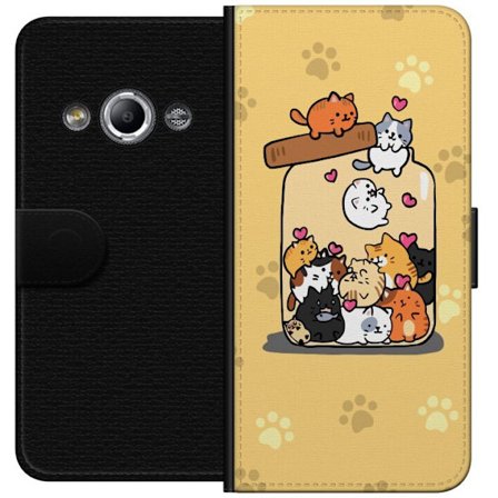 Kompatibelt Lommeboketui til Samsung Galaxy Xcover 3 Søte katter i et glass Kawaii Illustrasjon