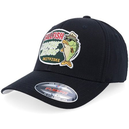 Skillfish - Black flexfit Czapka Z Daszkiem - Tjuvfiske Wooly Combed Black Flexfit @ Hatstore