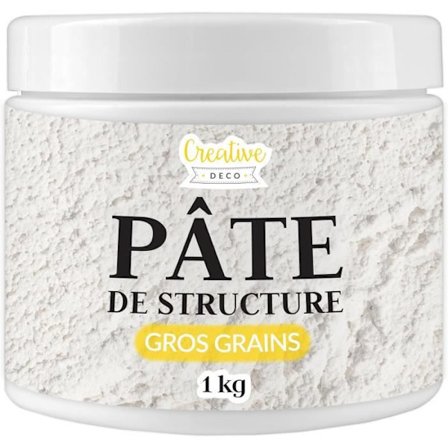 Creative Deco Large Grain Texture Pasta 1 kg - Reliefpasta til akrylmaling - Textured Pasta - Modellering