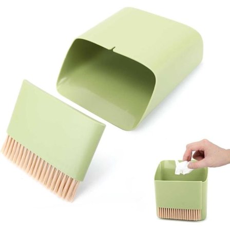 Set (Grön) Liten Kvast och Skyffel, Portabel Handkvastborste, Liten Hängande Sopskyffel, Mjuk Hushållskvast med Skyffelset