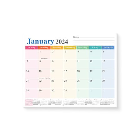 Seinän kalenteri 2024 Magneettinen absorptio Jääkaapin tarra Kalenteri