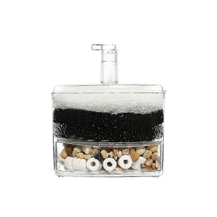 Hjørnefilter Luftdrevet Bio Svamp Keramik til Yngel Rejer Nano Akvarium-FCY