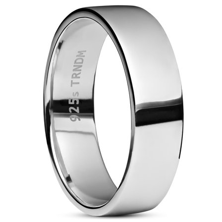 Argentia | Anello semplice e piatto in argento sterling. for Men