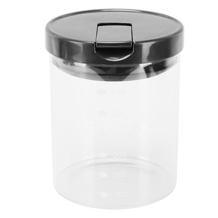 Lasipurkki kannella Scale Line Ruokasäilytysastia keittiöön Kotitaloudelle kuiville elintarvikkeille 600ml