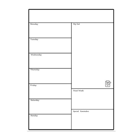 Magneettinen valkotaulu Jääkaappi Pehmeä valkotaulu Mobile Weekly Planner