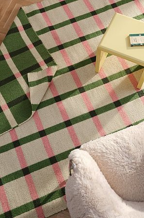 Jotex - Omkeerbaar Wollen Tapijt Wit/roze Wit/roze - MARE - Koop Wollen vloerkleden bij Jotex